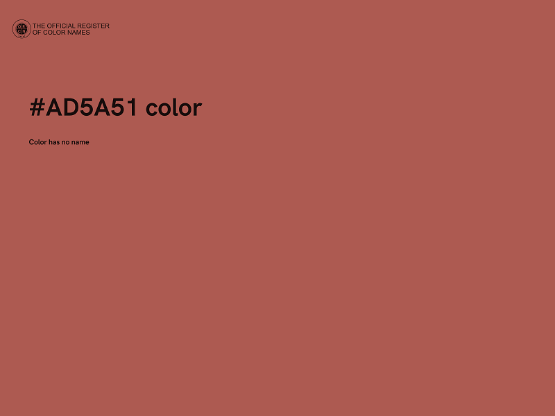 #AD5A51 color image