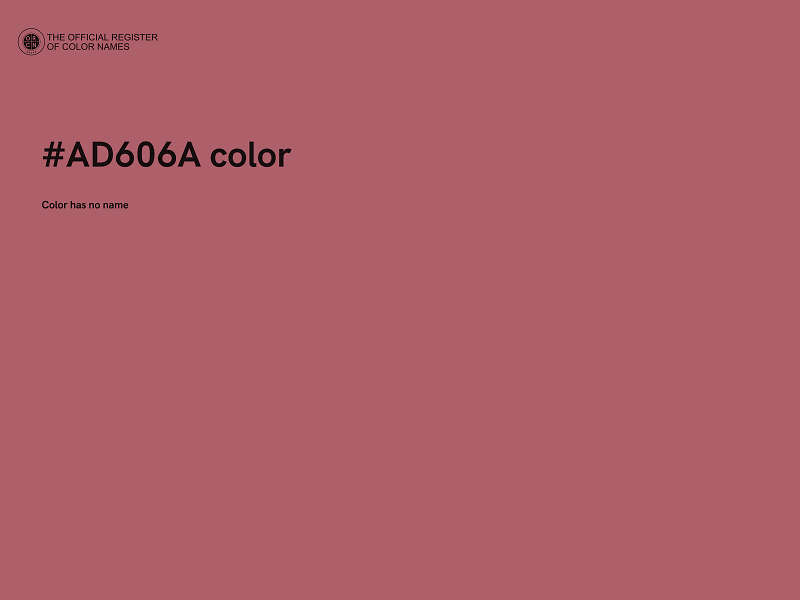 #AD606A color image