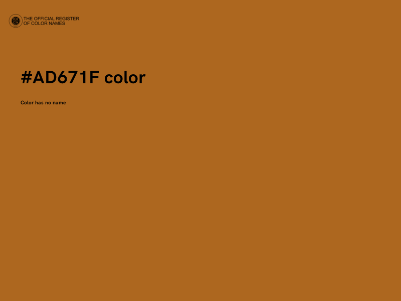 #AD671F color image