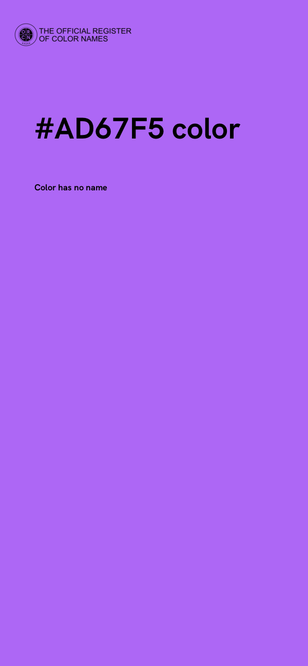#AD67F5 color image