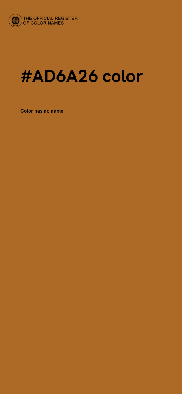 #AD6A26 color image