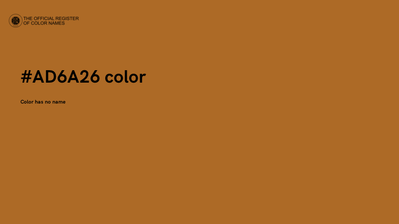 #AD6A26 color image