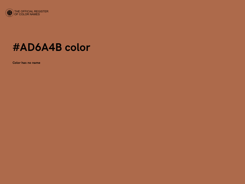 #AD6A4B color image