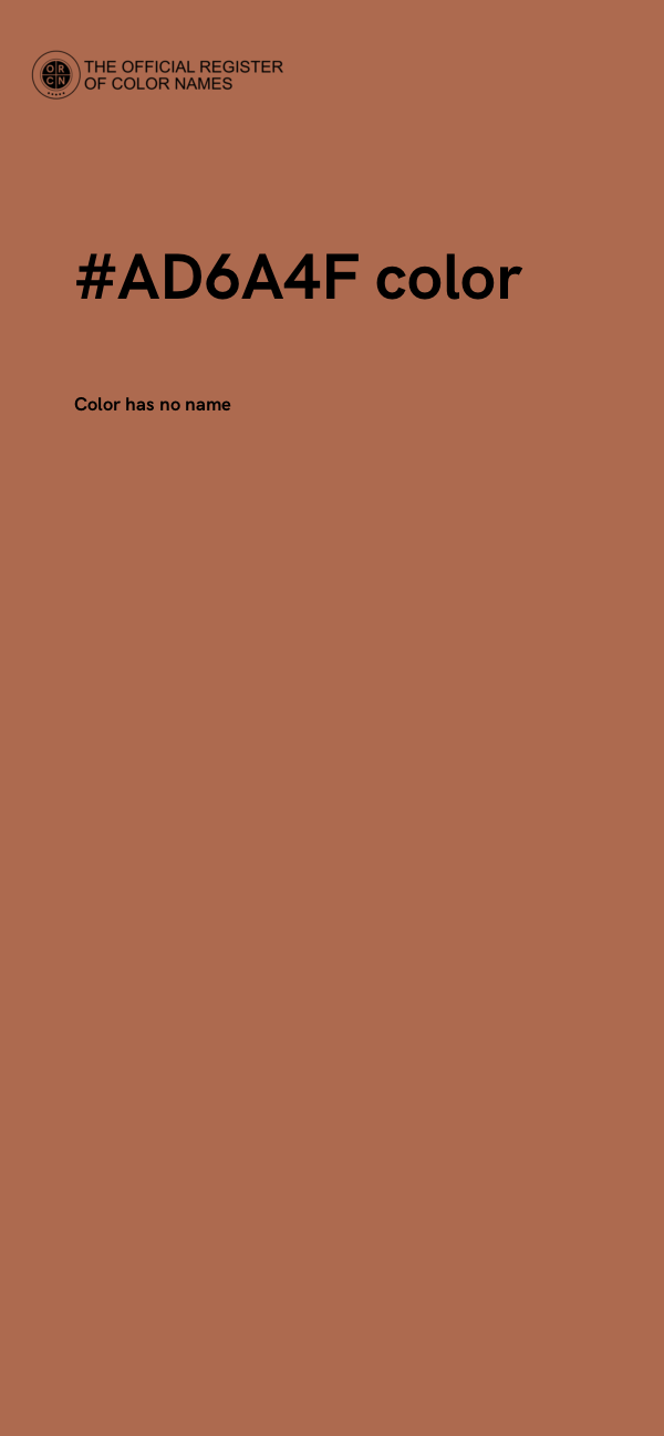 #AD6A4F color image