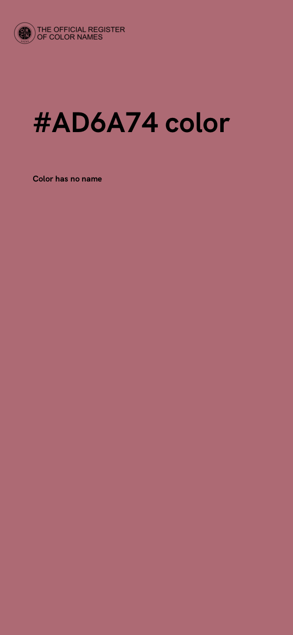 #AD6A74 color image