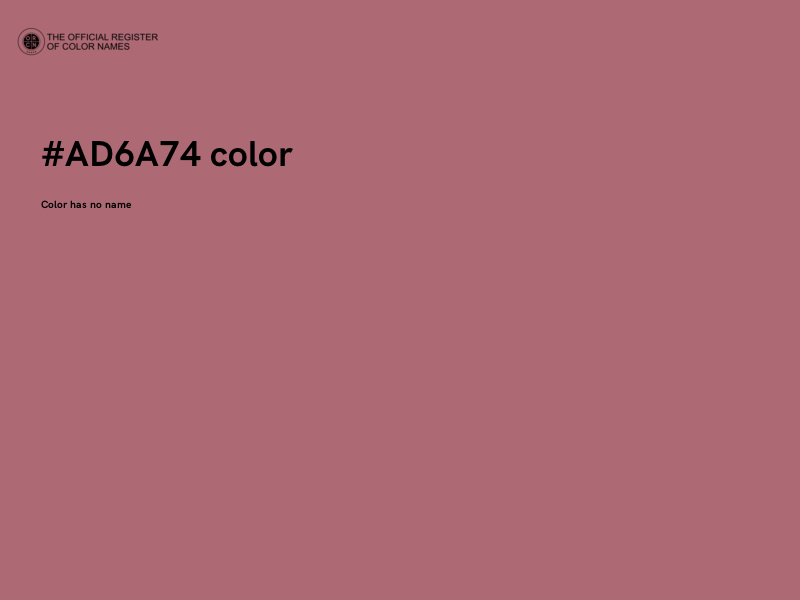 #AD6A74 color image