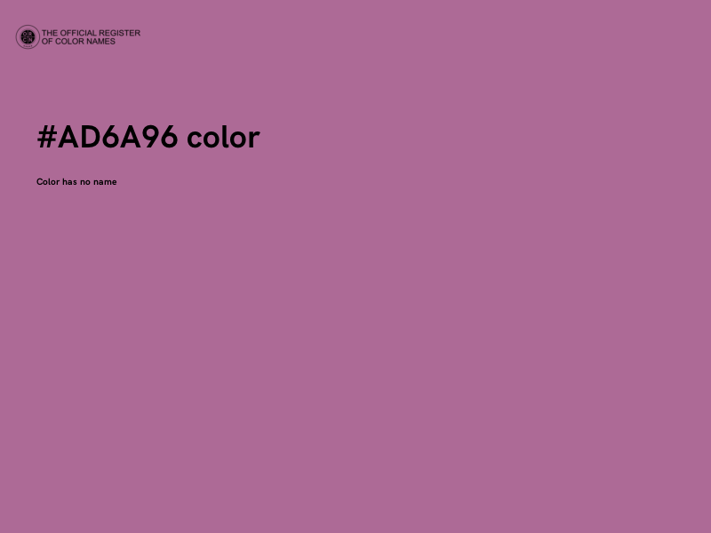 #AD6A96 color image