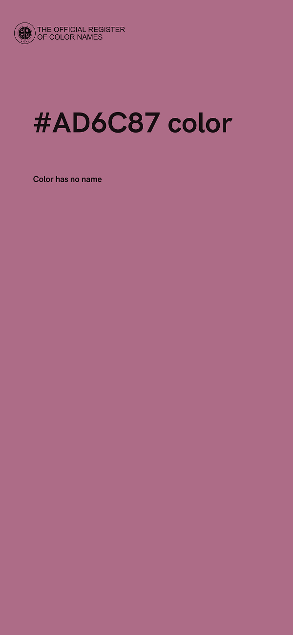 #AD6C87 color image