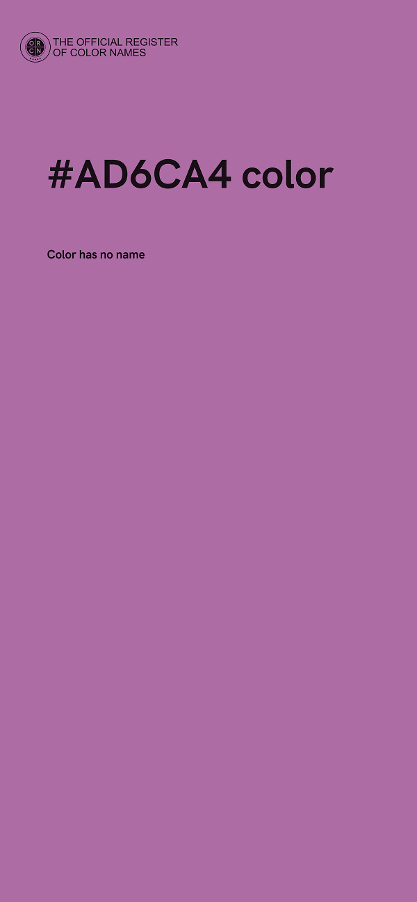 #AD6CA4 color image