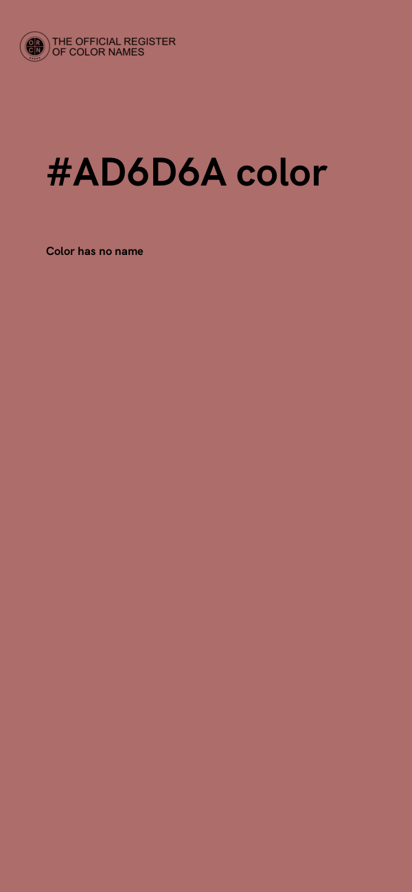 #AD6D6A color image