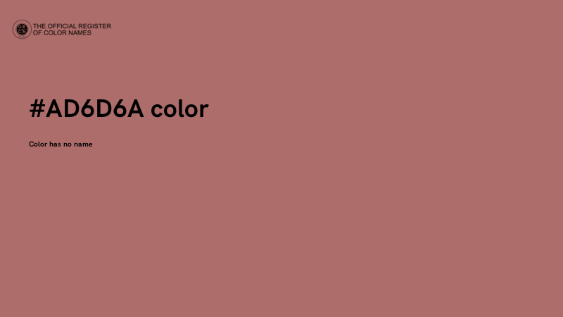 #AD6D6A color image