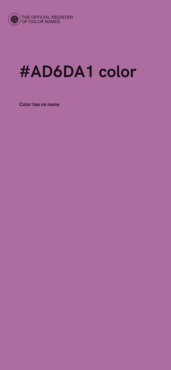 #AD6DA1 color image