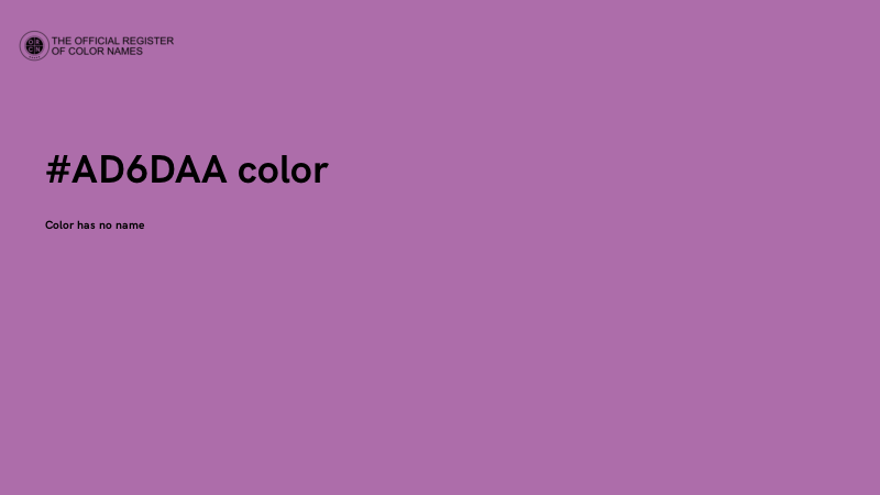 #AD6DAA color image