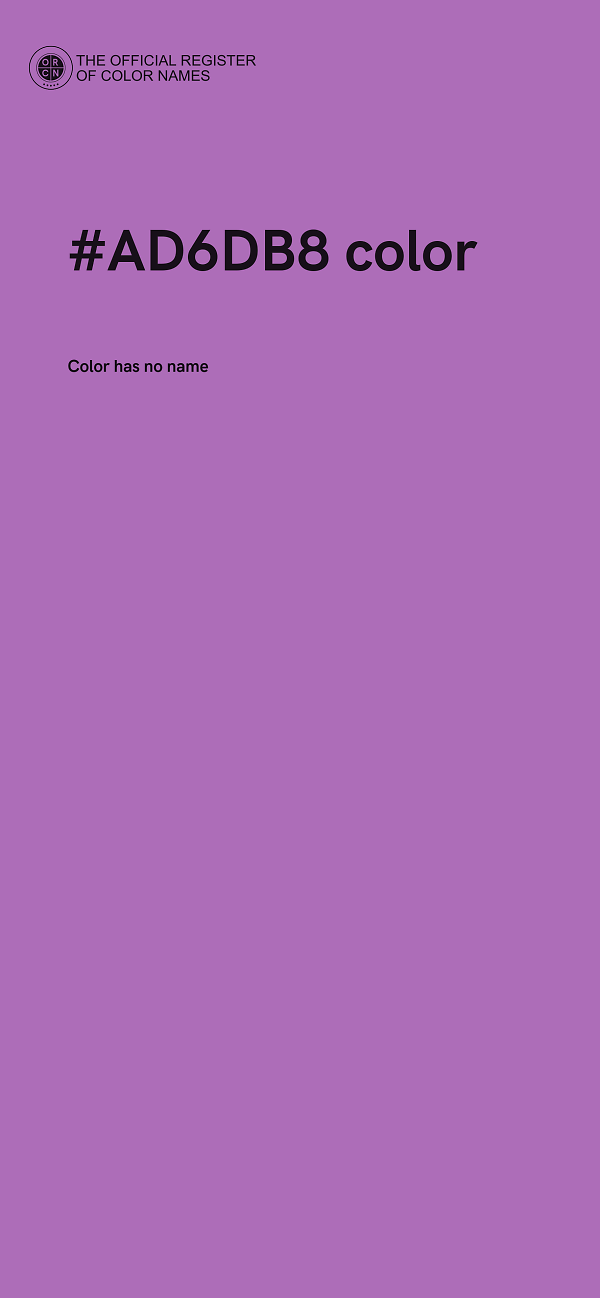 #AD6DB8 color image