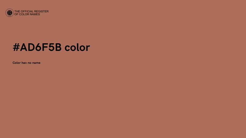 #AD6F5B color image