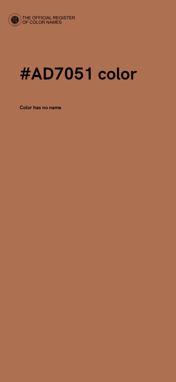 #AD7051 color image