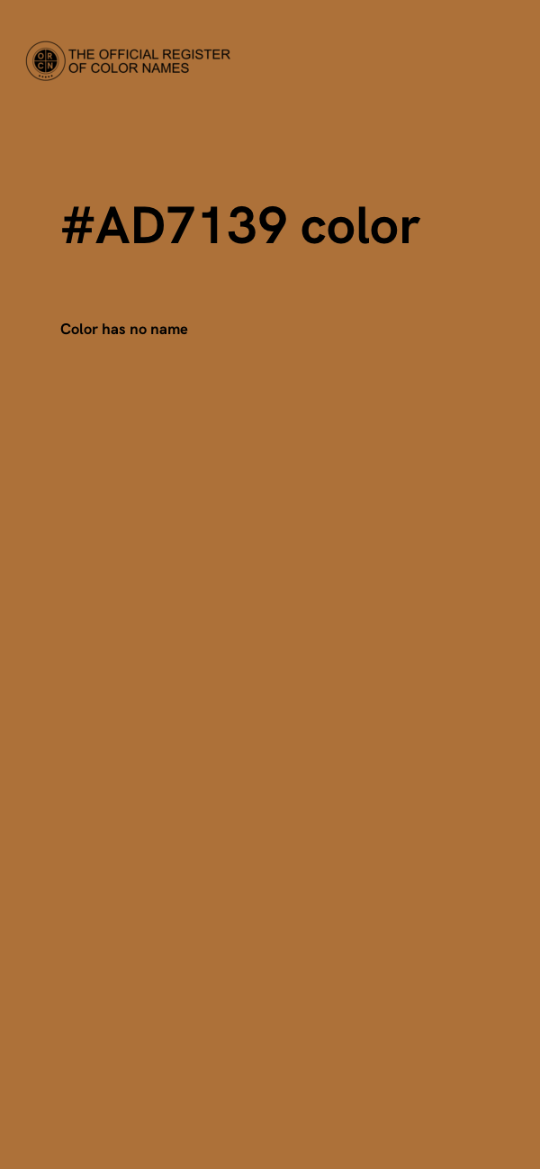 #AD7139 color image