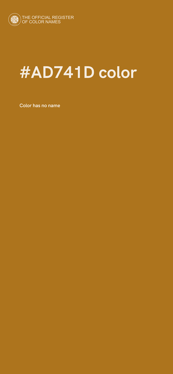#AD741D color image