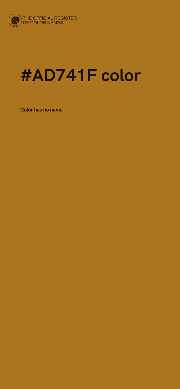 #AD741F color image