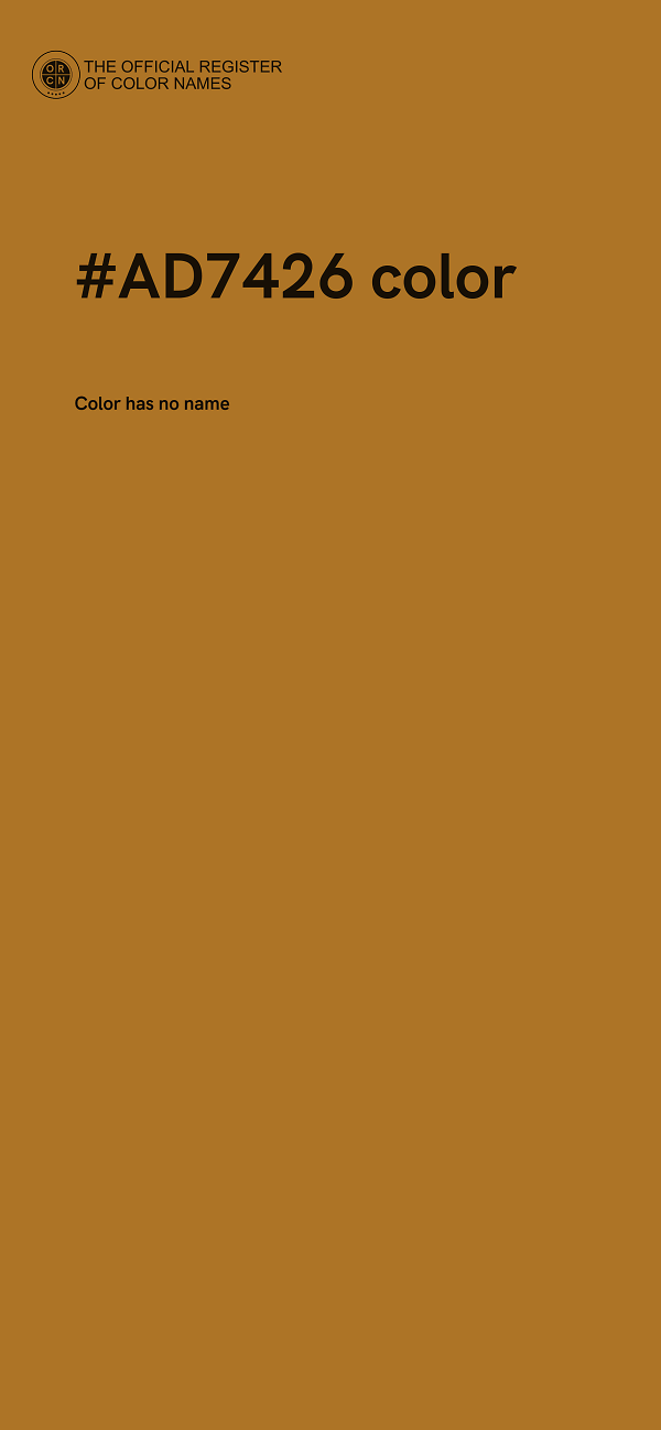 #AD7426 color image