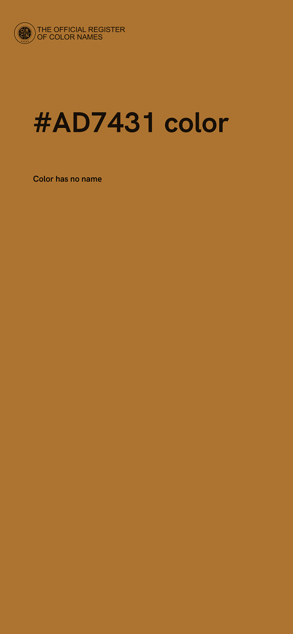 #AD7431 color image