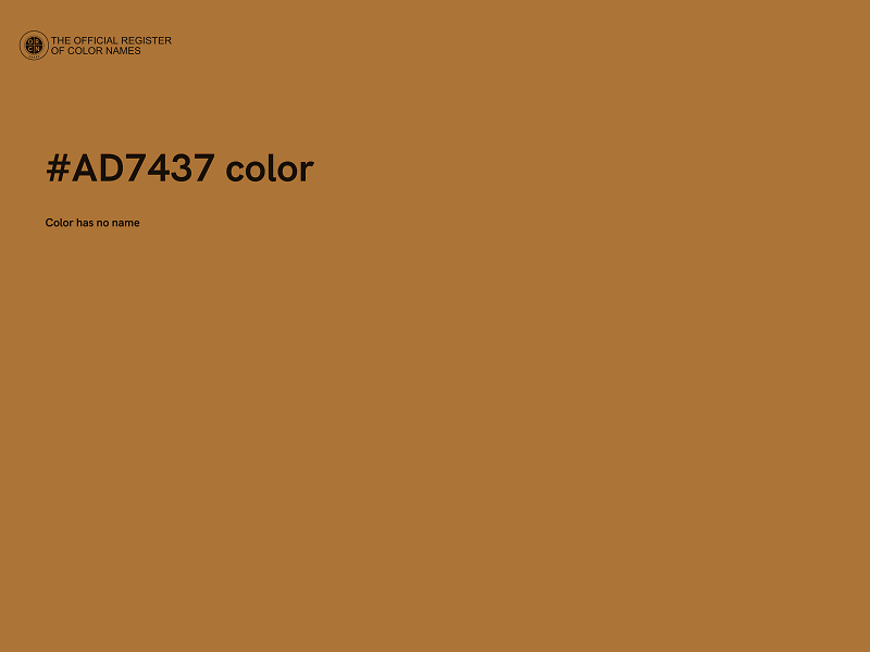 #AD7437 color image