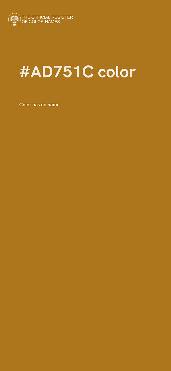 #AD751C color image