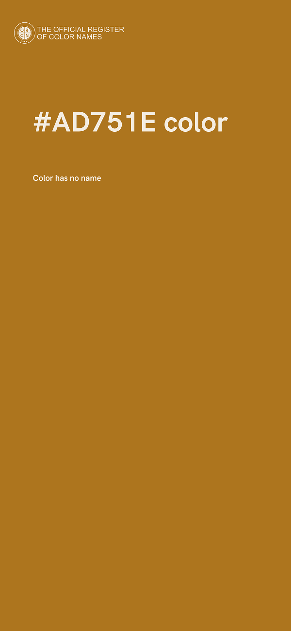 #AD751E color image