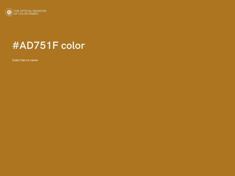 #AD751F color image