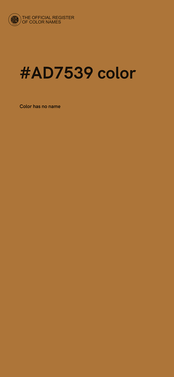 #AD7539 color image