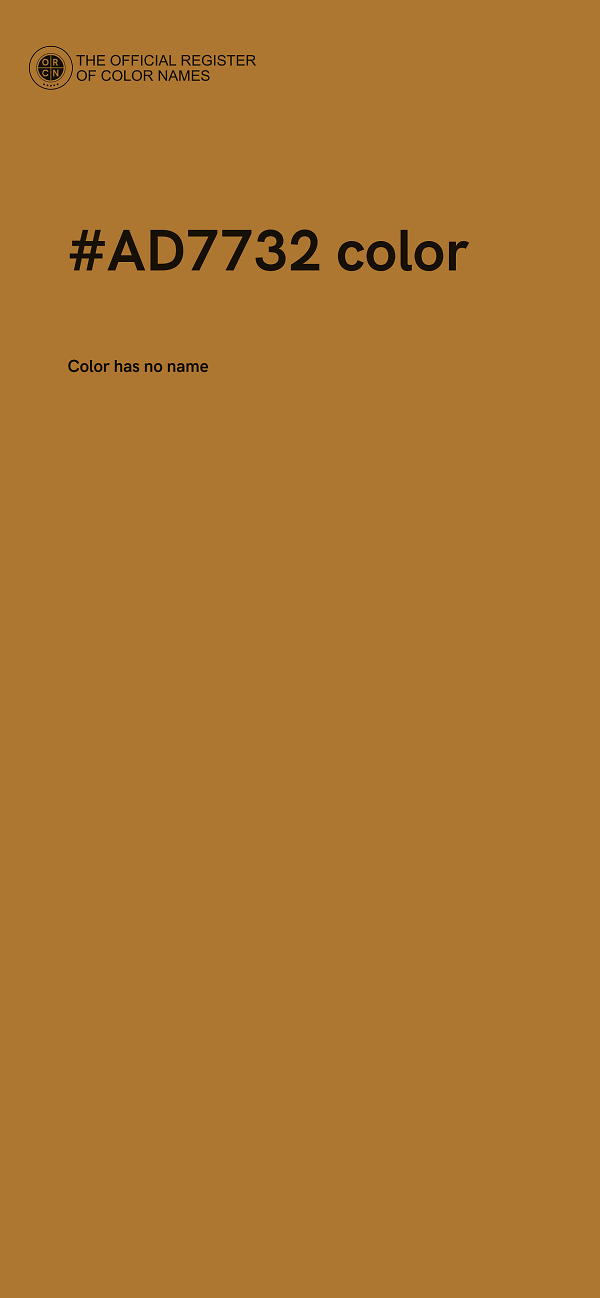 #AD7732 color image