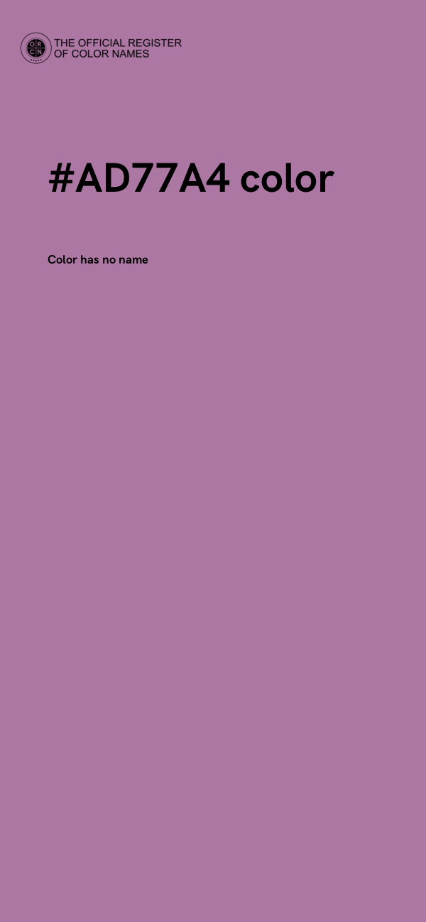 #AD77A4 color image