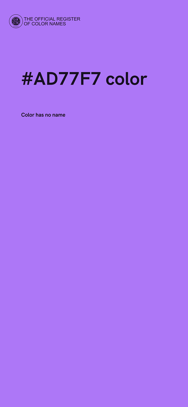 #AD77F7 color image