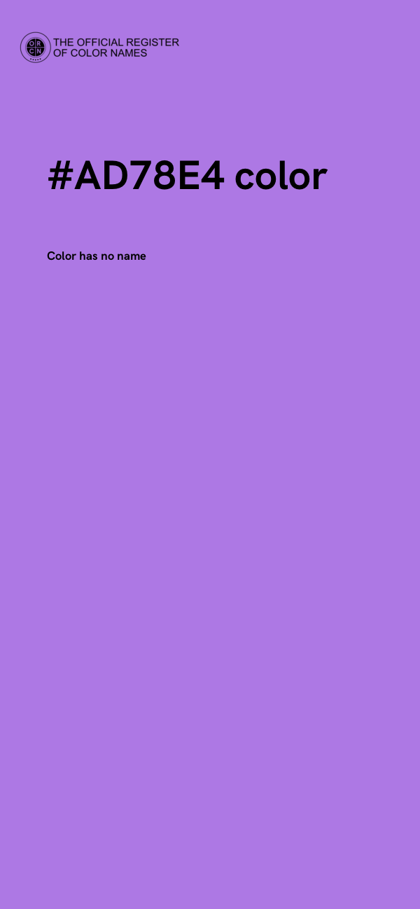 #AD78E4 color image
