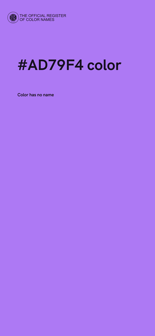 #AD79F4 color image