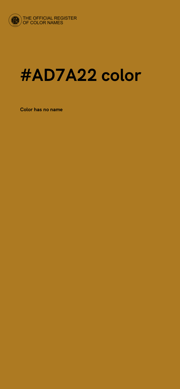 #AD7A22 color image