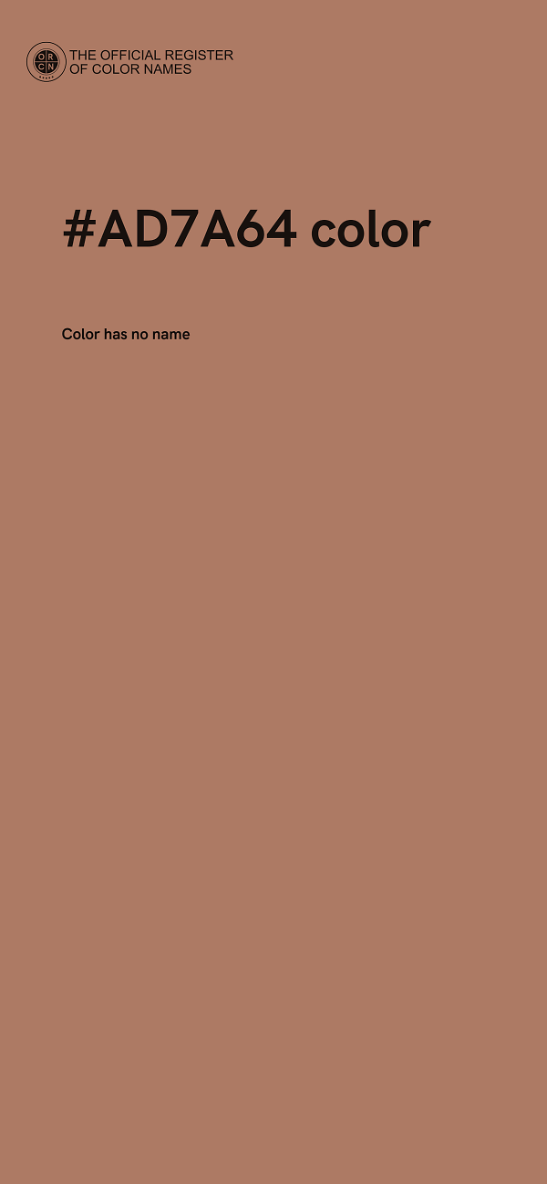 #AD7A64 color image