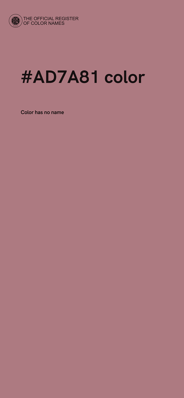 #AD7A81 color image