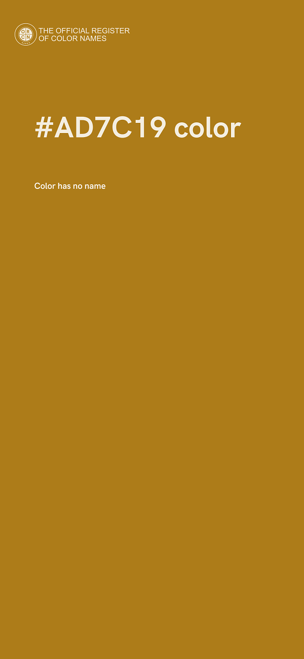 #AD7C19 color image