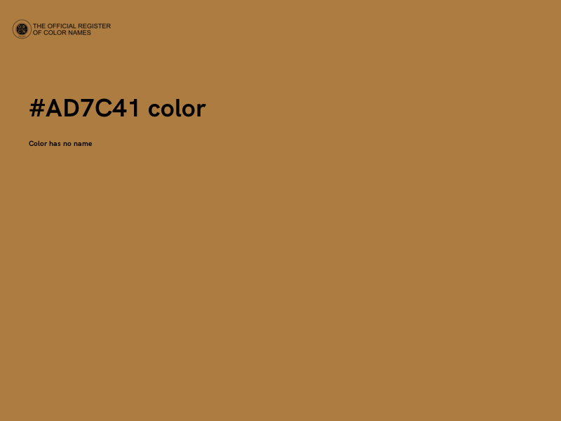 #AD7C41 color image