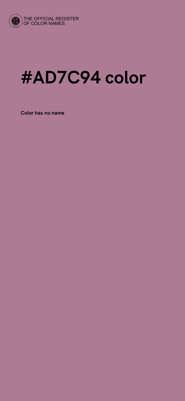 #AD7C94 color image