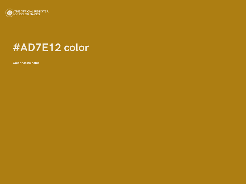 #AD7E12 color image