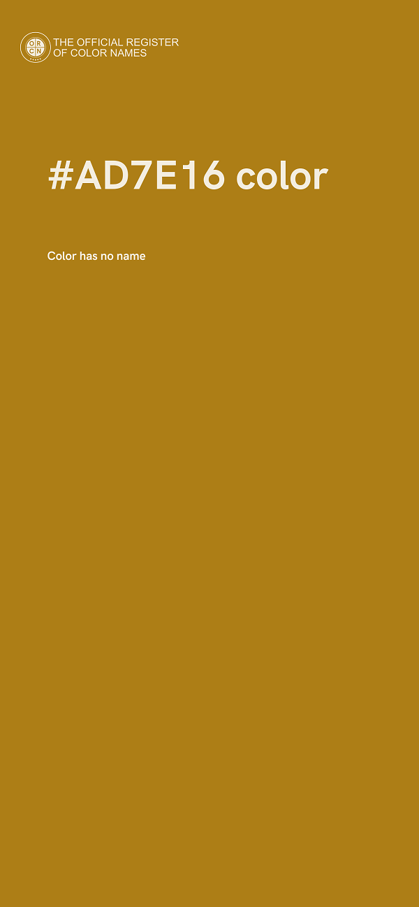 #AD7E16 color image