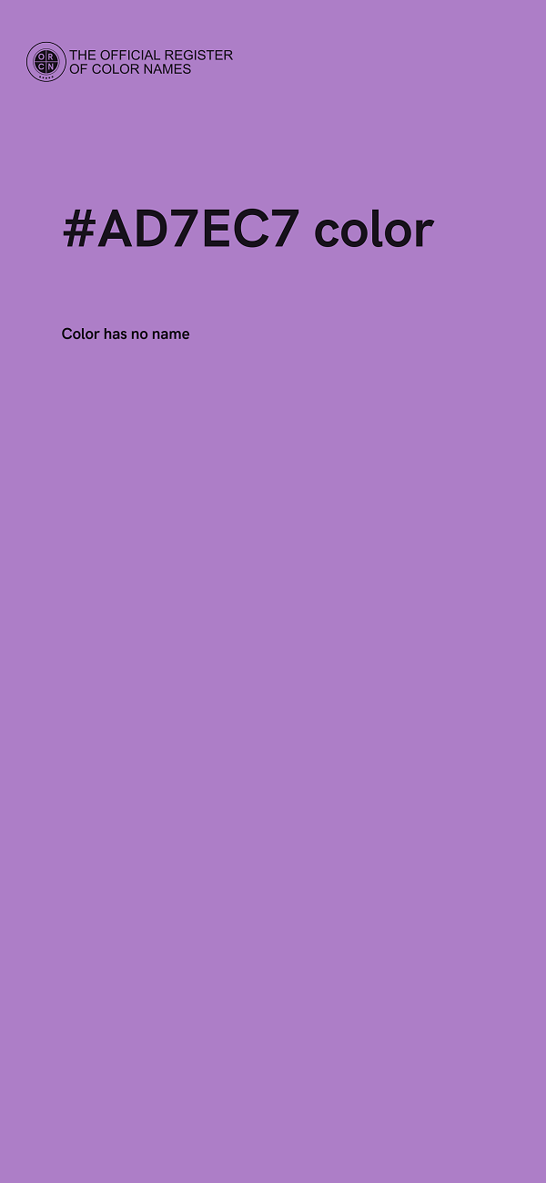 #AD7EC7 color image