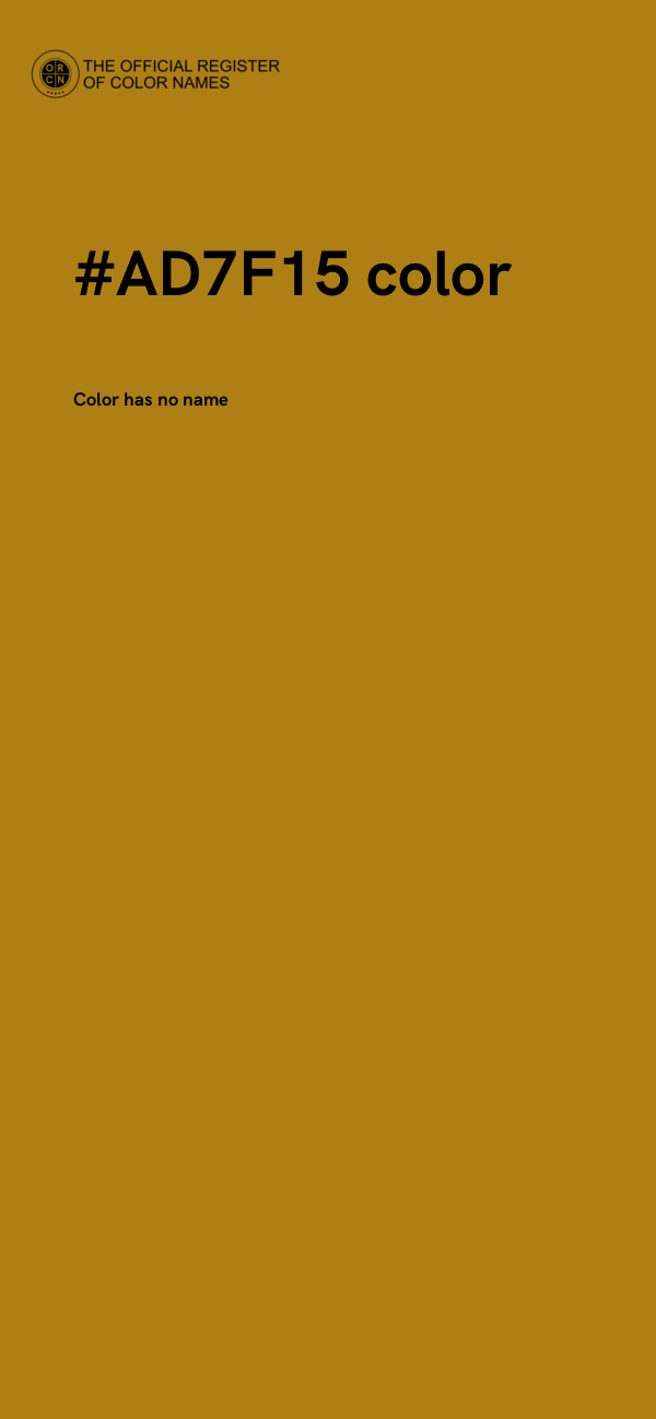 #AD7F15 color image