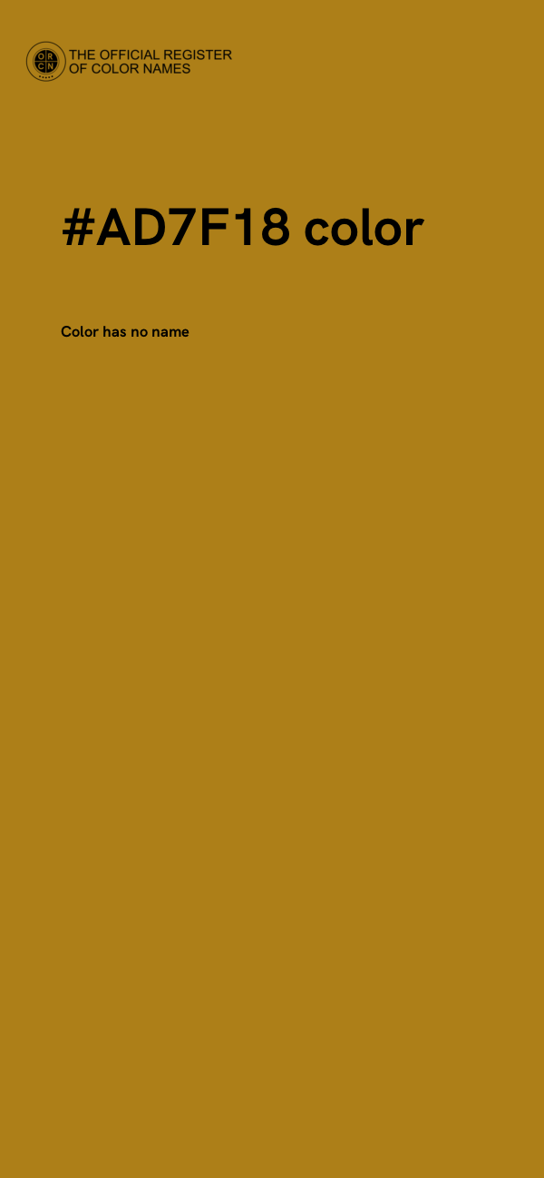#AD7F18 color image
