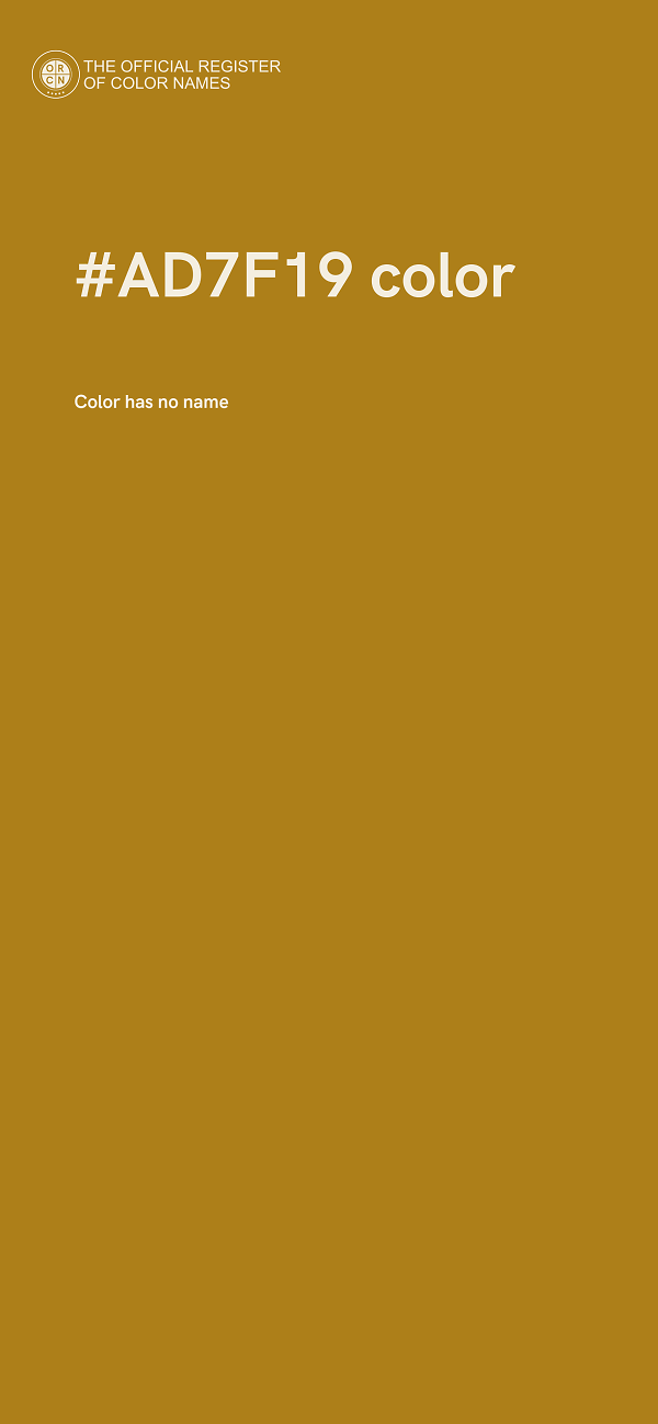 #AD7F19 color image