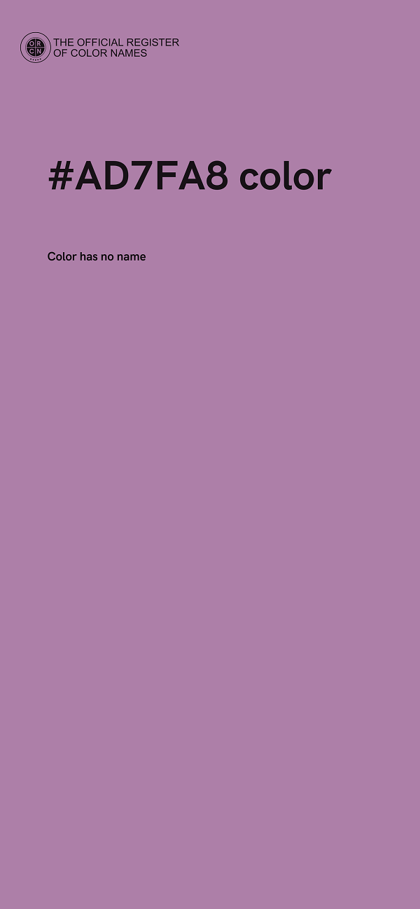 #AD7FA8 color image