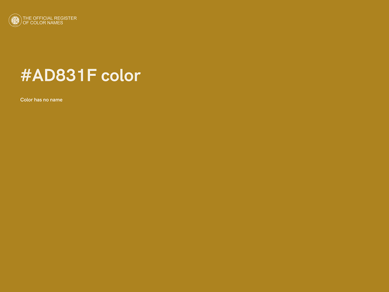 #AD831F color image