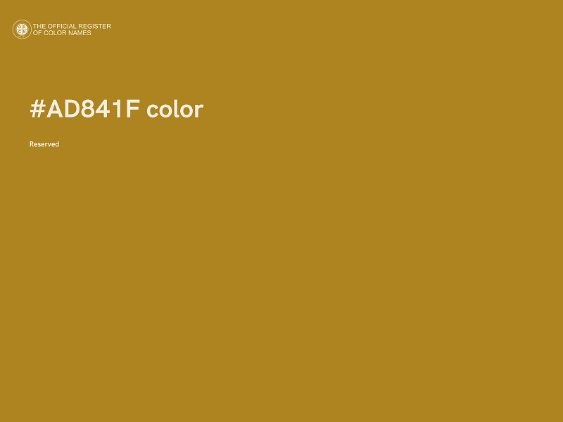 #AD841F color image